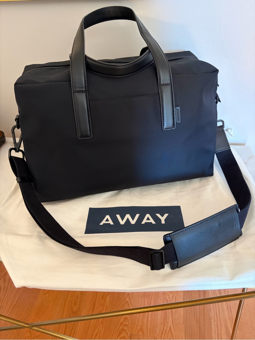 Away The Everywhere Bag - Black Duffel with Shoulder Strap
